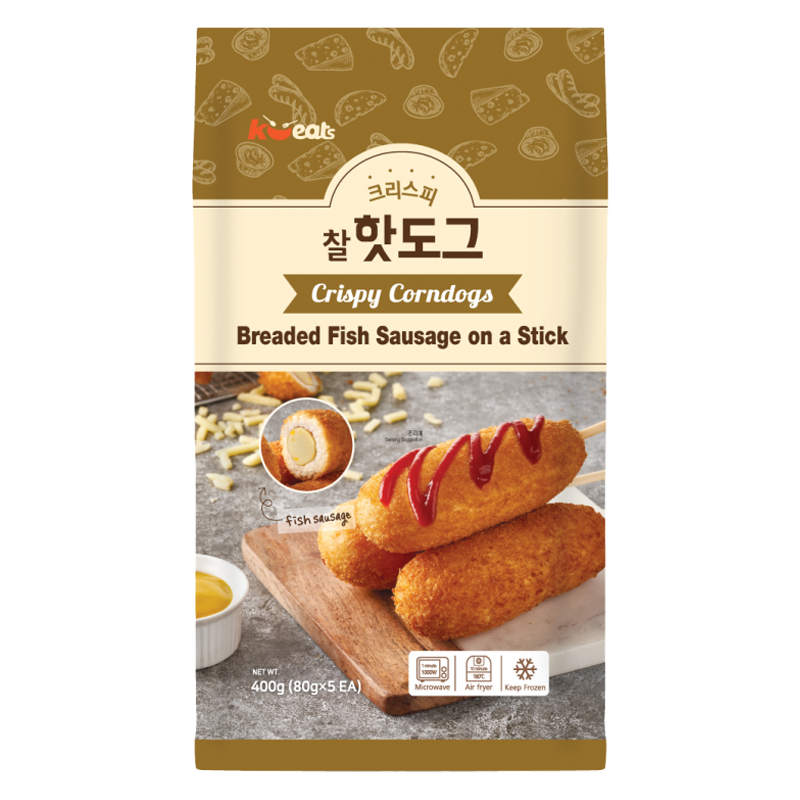 K EATS Crispy Corndogs(Fish Sausage) 80G*5