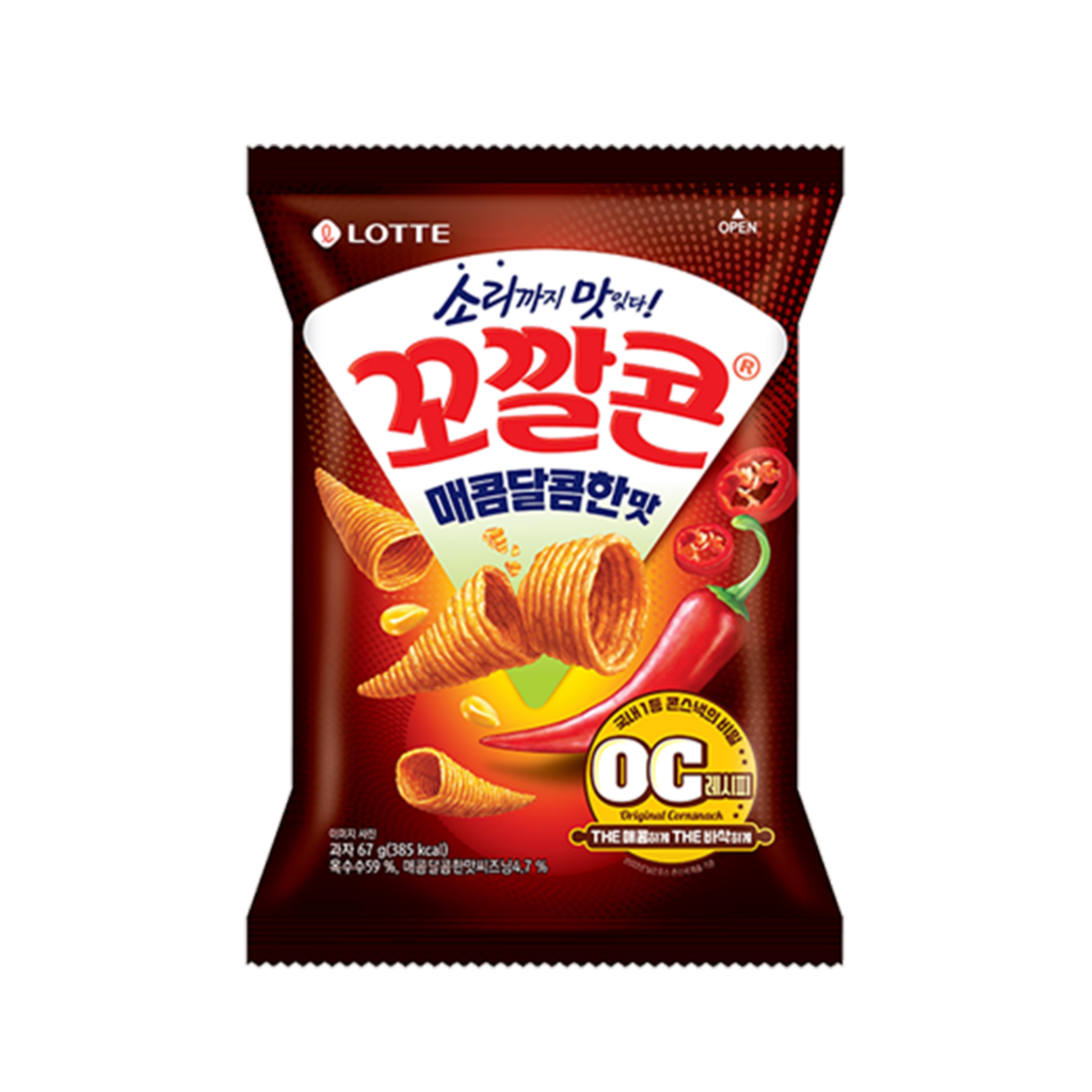 Lotte KoKal Corn Snack(Sweet&Spicy) 67G