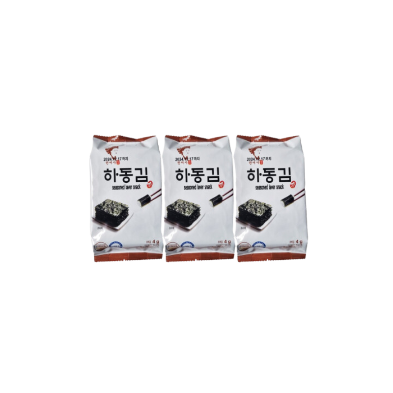 Natural-Smell Seasoned Laver Snack(3pk) (4G*3PK)