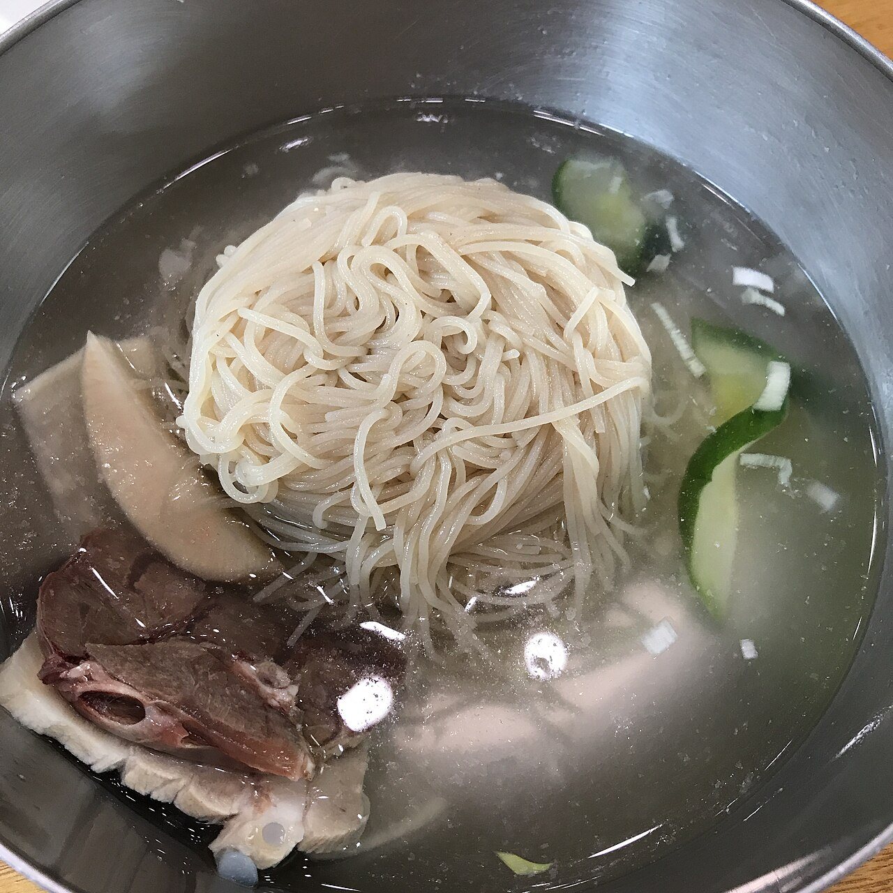 Mul-naengmyeon, buckwheat noodles in a cold broth